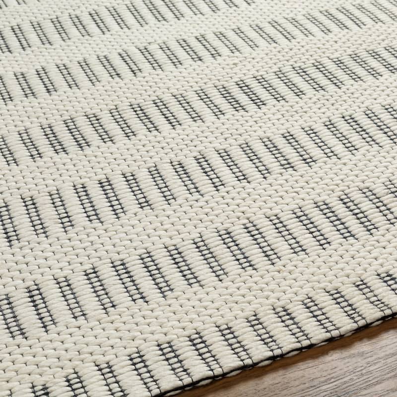 Livabliss Nevada Handmade Farmhouse Stripe Wool Blend Area Rug