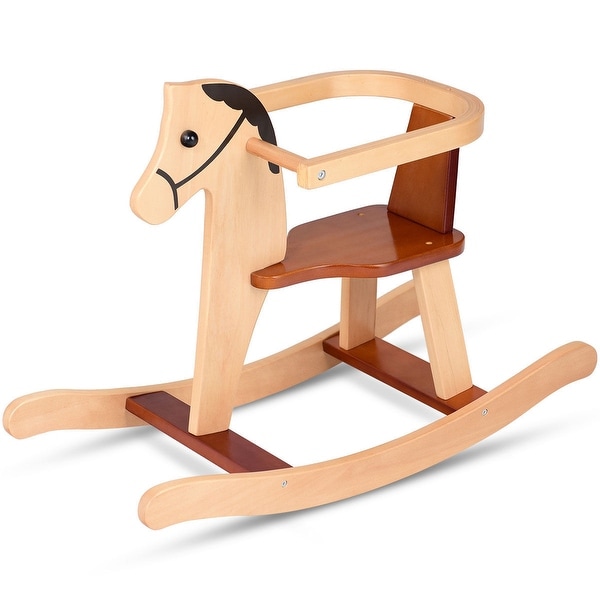 wooden rocking horse chair