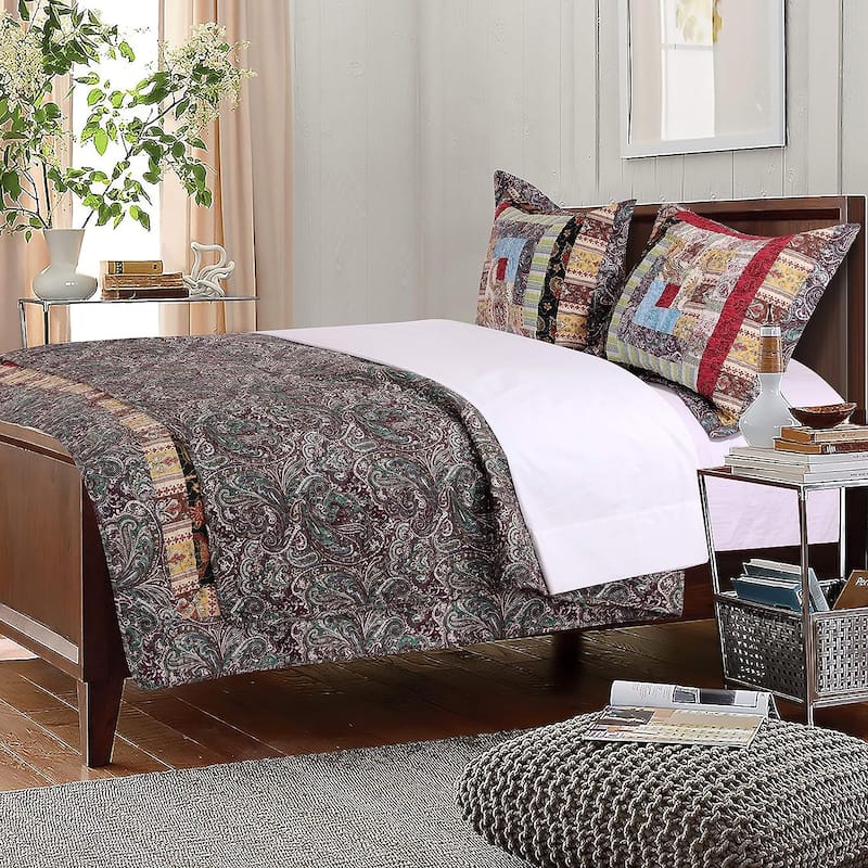 Greenland Home Colorado Lodge 100% Cotton Authentic Patchwork Quilt Set