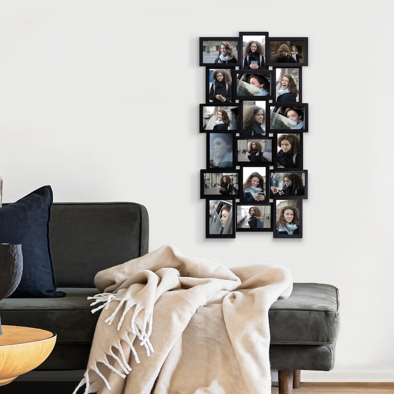 HELLO LAURA 18 Opening 4x6 Large Collage Picture Frame for Wall Decor