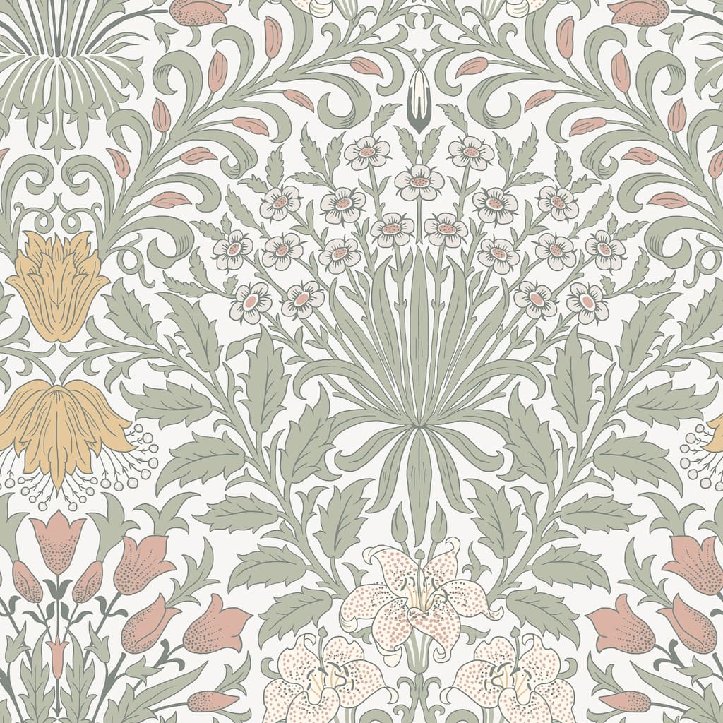 William Morris Garden Soft Sage Wallpaper