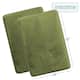 Clara Clark Ultra Soft Plush Bathroom Rug - Non-Slip, Velvet, Memory Foam Bath Mat - Set of 2