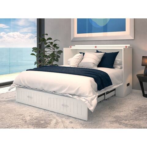 AFI Southampton Murphy Bed Chest with Built-In Charging Station