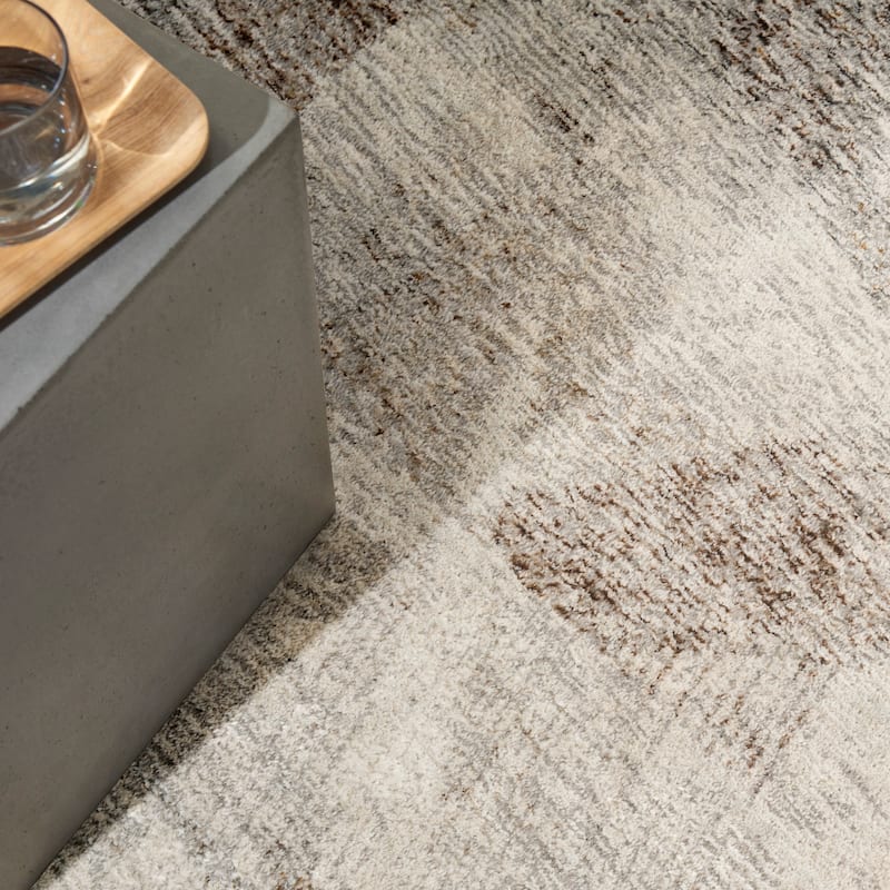 Calvin Klein CK073 Compass Indoor only Ivory / Cream Geometric Area Rug