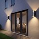 preview thumbnail 2 of 6, Black and White H11.8" 2-light LED Outdoor Sconce