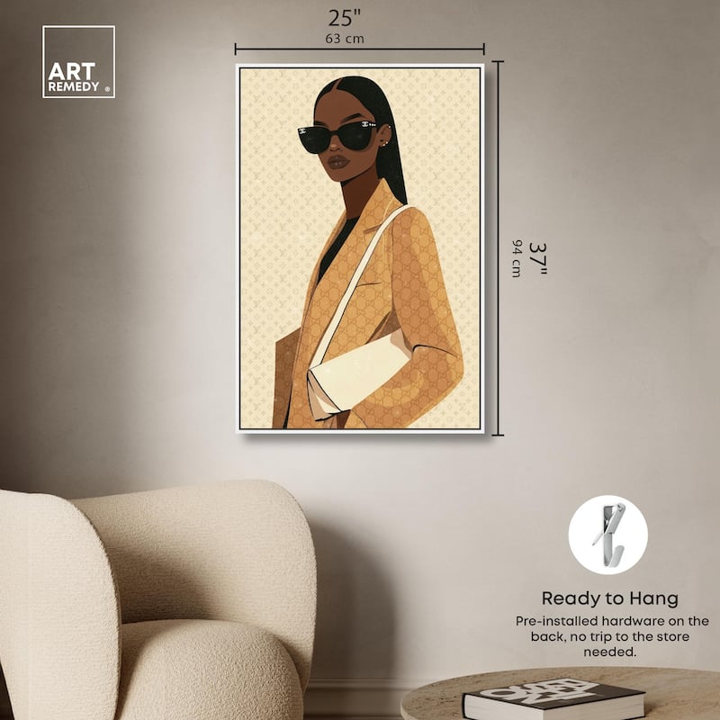 Elegant Coat Gal Canvas by Art Remedy