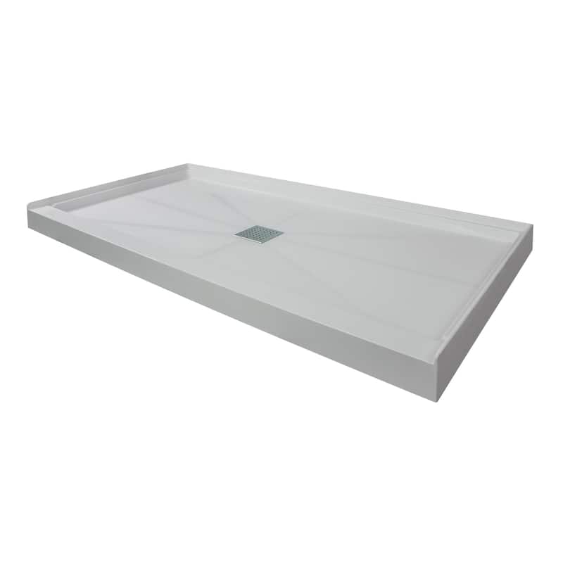 Transolid FL6034C FL-Series 60" x 34" Rectangular Shower Base with - Grey