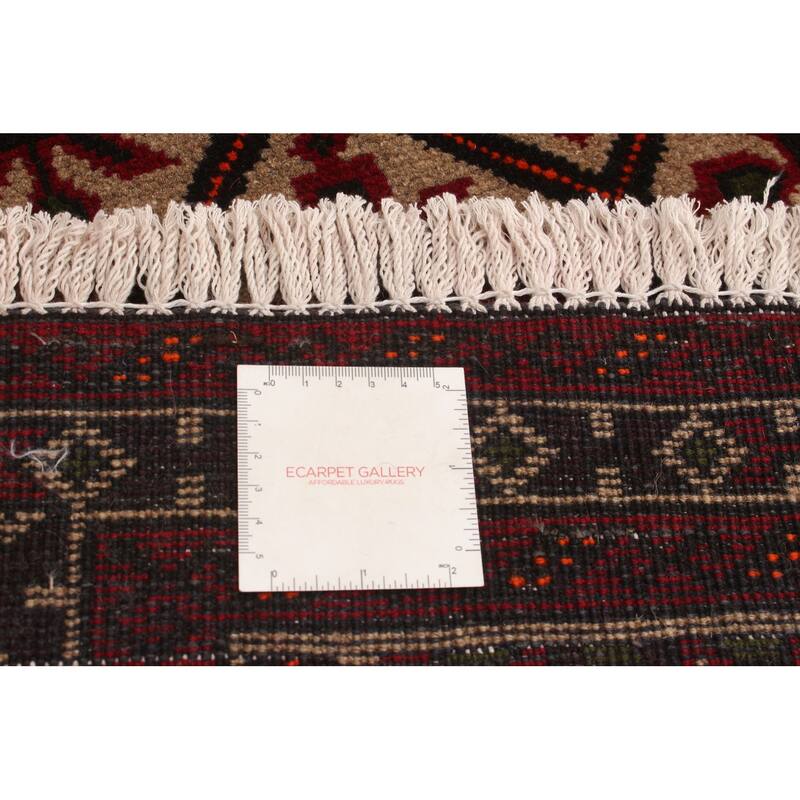 Hand-knotted Rizbaft Tan Wool Rug - 3'3 x 5'11/3'3" x 5'11"