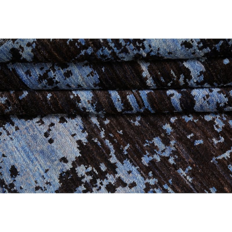 Vegetable Dye Abstract Oriental Living Room Area Rug Wool Hand-knotted - 8'11" x 11'10"