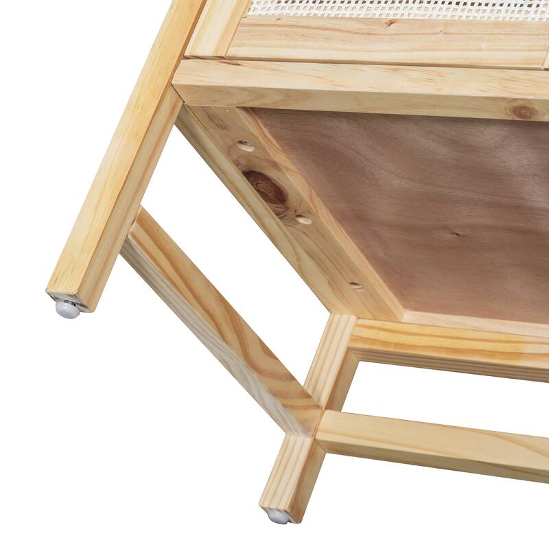 Rattan Cabinet Doors Sideboard Buffet Storage Cabinet Console Table