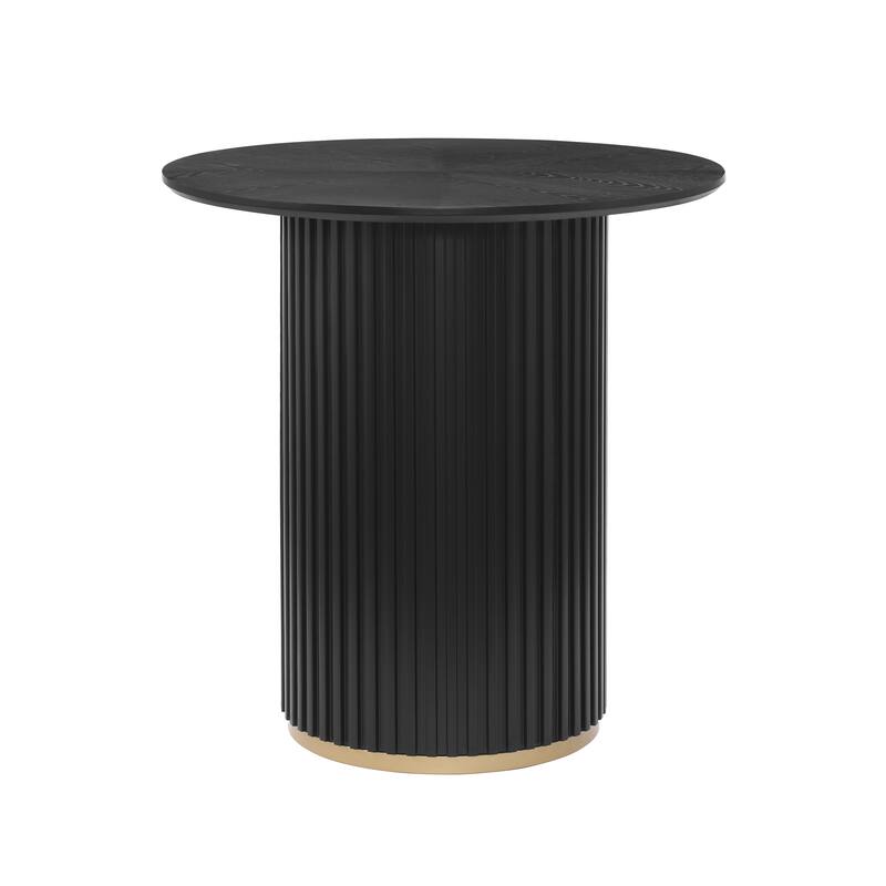 Christopher Knight Home - Barrington Modern 36.61"H Round Counter Height Dining Table with Fluted Cylindrical Iron Base