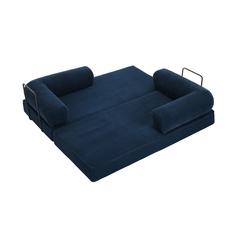 Oversized Corduroy Convertible Floor Sofa Bed Sleeper Couch