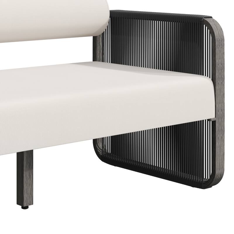 Corvus Kenya 4-Piece Modern Outdoor Sunbrella Rope Patio Conversation Set