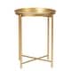 preview thumbnail 9 of 28, Adeco Gold End Table Metal Waterproof Snack Beside Table Accent Coffee Table - 16.9""(D)x 16.9""(W)x 20.5""(H)