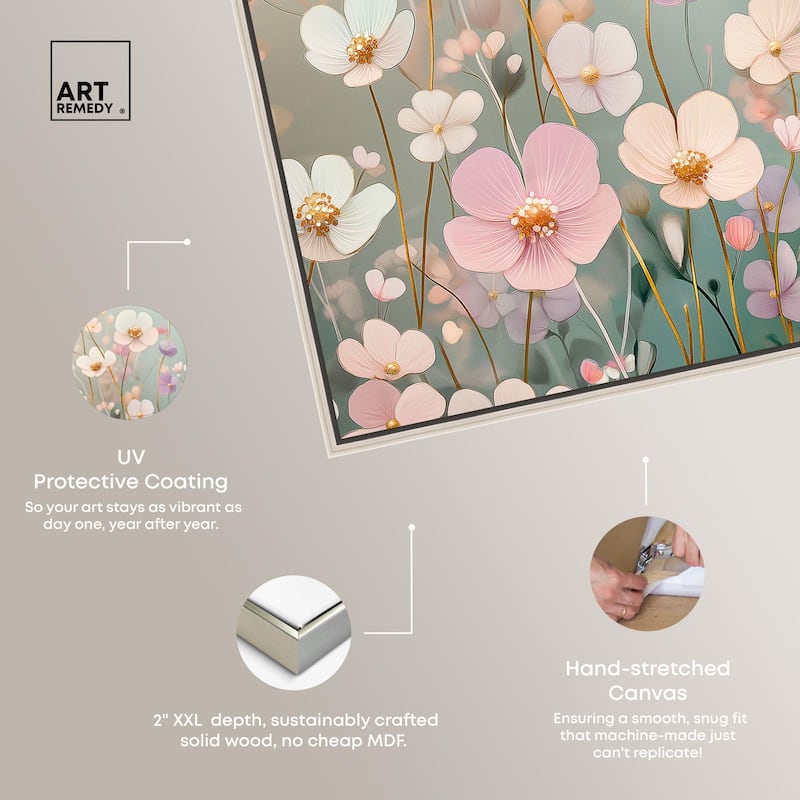 Tiny Blooms I Canvas by Art Remedy