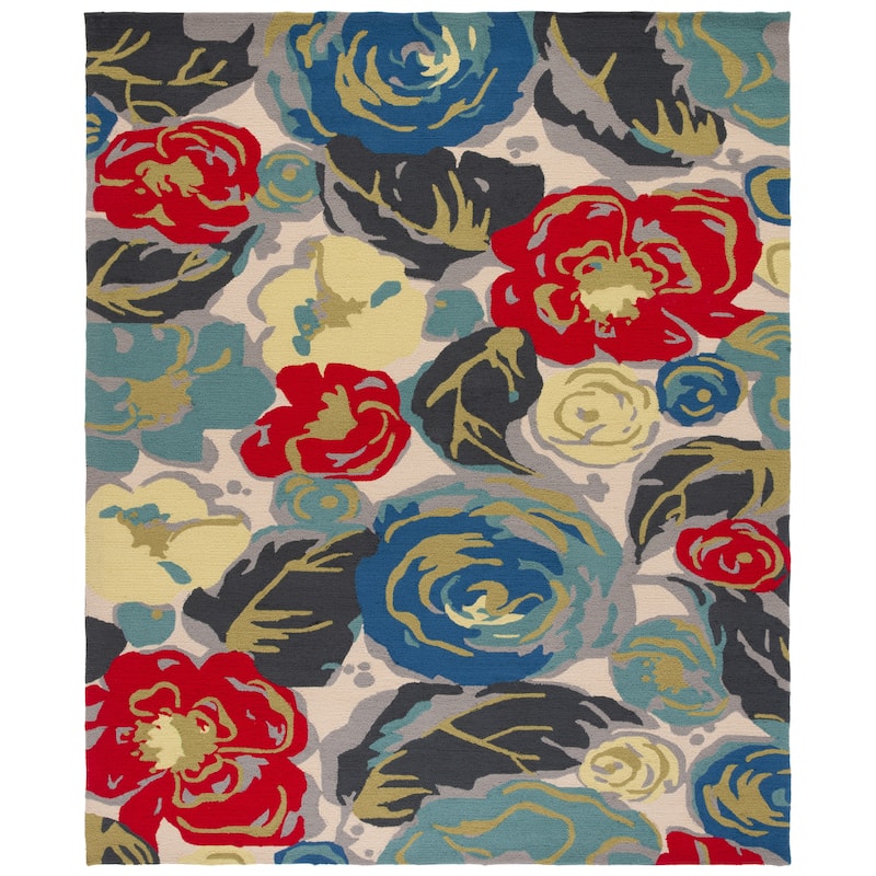 SAFAVIEH Handmade Four Seasons Shkurte Floral Rug - 4' x 6' - Ivory - Runner/Rectangle