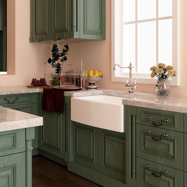 eridanus rio 30 in fireclay farmhouse kitchen sink overstock 32192804
