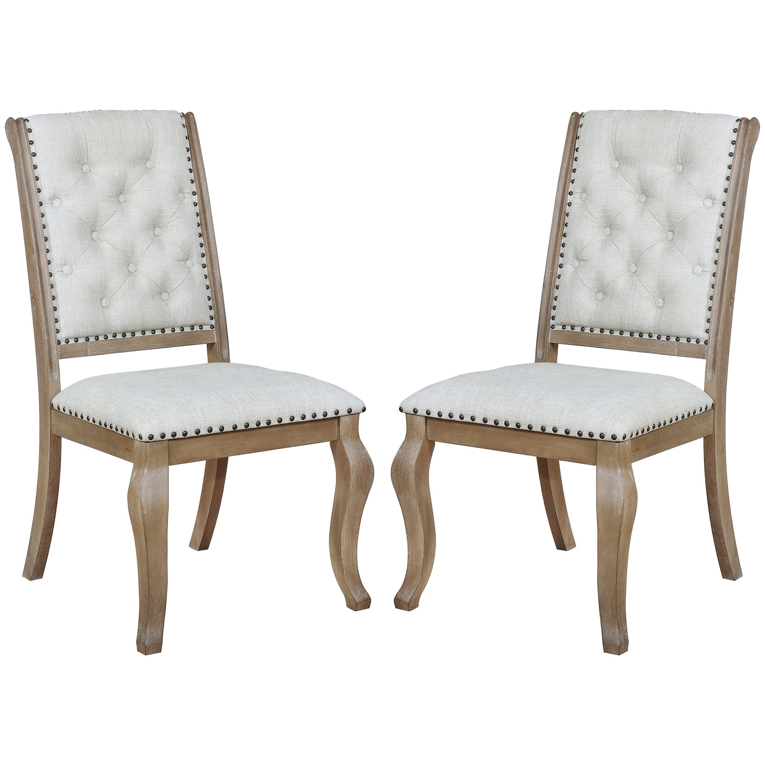 Cream button back dining chairs store