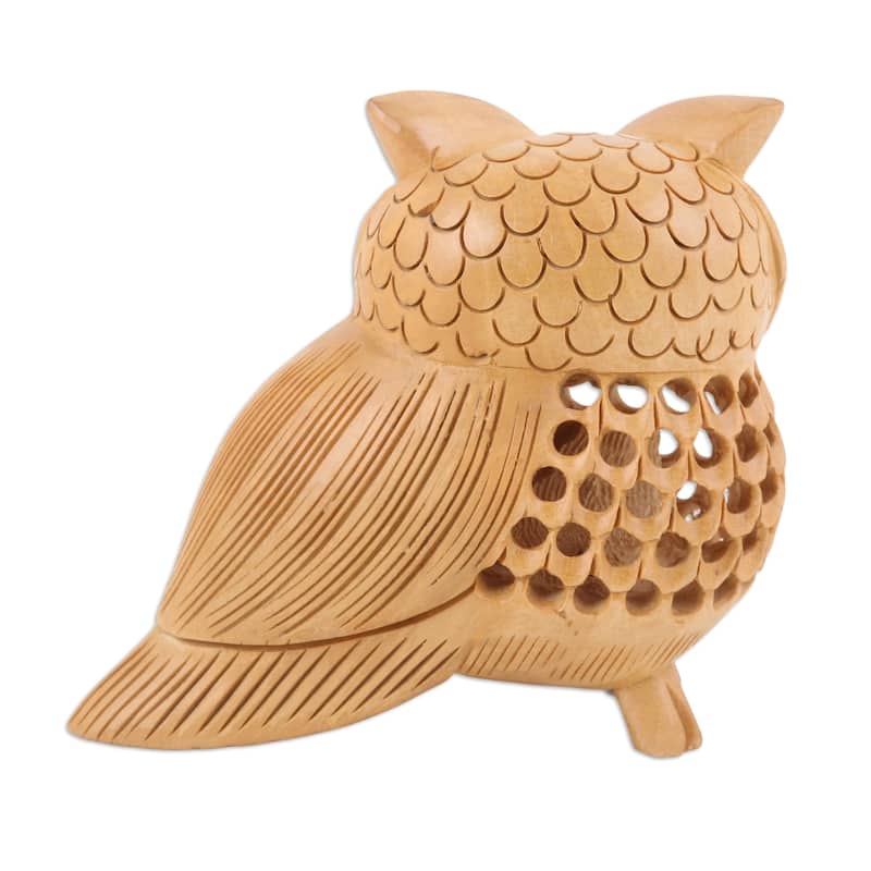 Novica Handmade Wise Soul Wood Sculpture