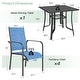 preview thumbnail 157 of 174, Patio Dining Set, Outdoor Dining Table and Chairs Set with Textilene Chairs, Adjustable Umbrella Hole for Garden, Backyard
