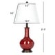 preview thumbnail 3 of 6, SAFAVIEH Lighting 25-inch Carolanne Red Table Lamp (Set of 2) - 14"x14"x23.5"