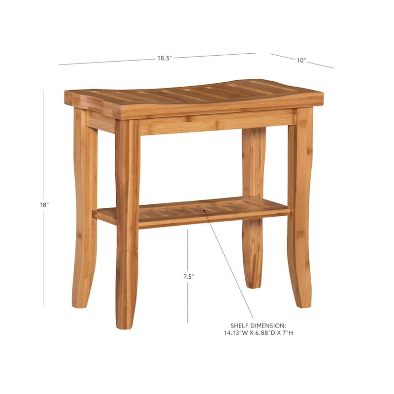 Linon Bracken Bamboo Stool - Natural