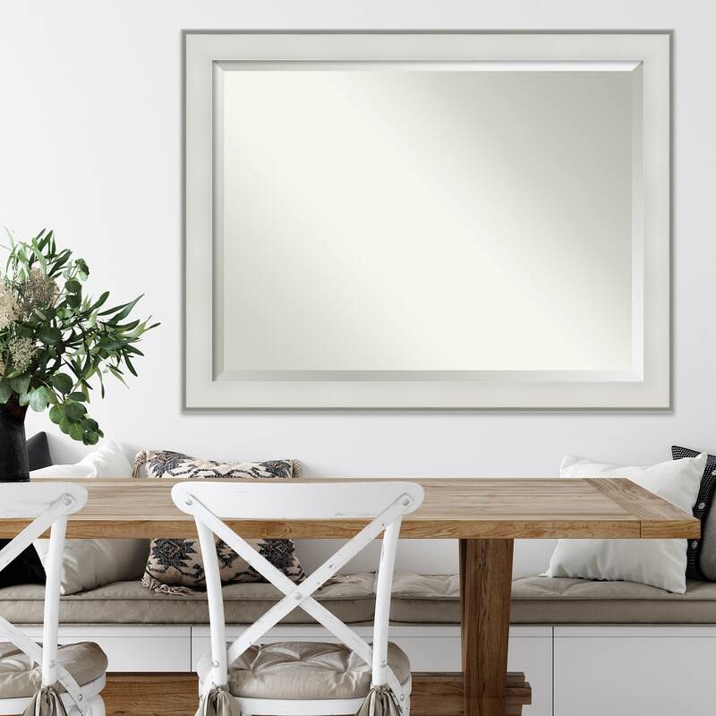 Beveled Wall Mirror - Imperial Pewter Black Frame