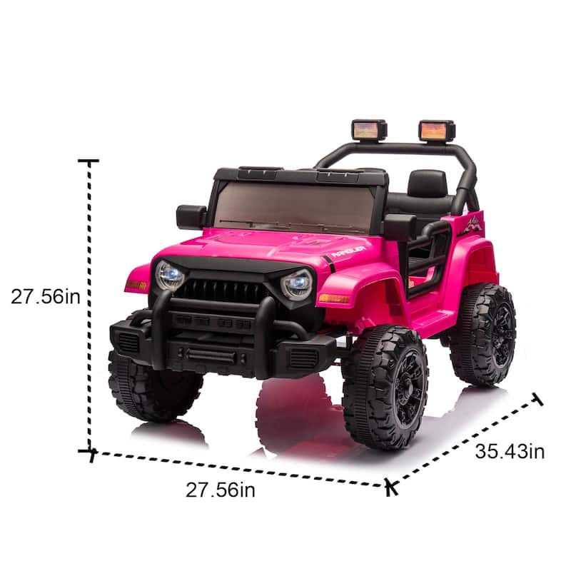 12V Ride-On Car for Kids with Remote Control, Four-Wheel Suspension, Music, Bluetooth, and MP3 for Ages 2-4