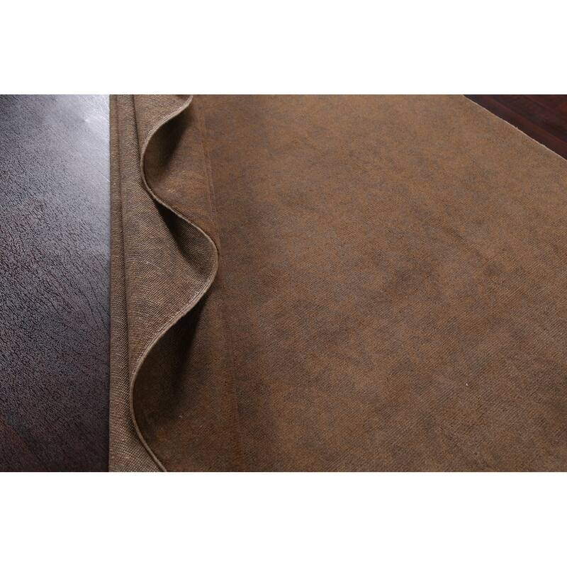 Brown Geometric Gabbeh Kashkoli Oriental Area Rug Handmade Wool Carpet - 5'8" x 7'8"