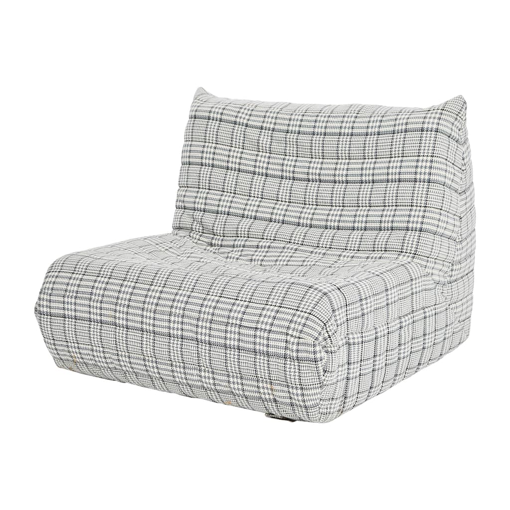 Premium Up-Cycled Memory Foam Chair, Ergonomic Design with Quilted Removable Cover, 70's Bean Bag Chair Alternative