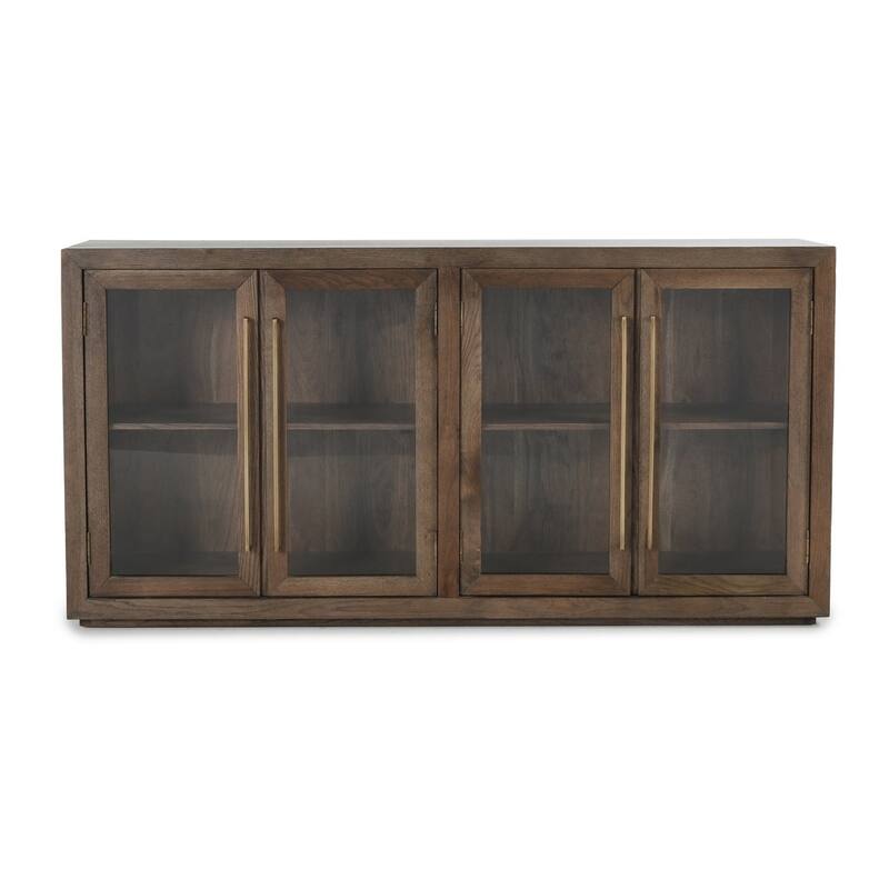 Classic Home Bradley 4-Door Oak Sideboard Buffet - 72Wx18Dx36H