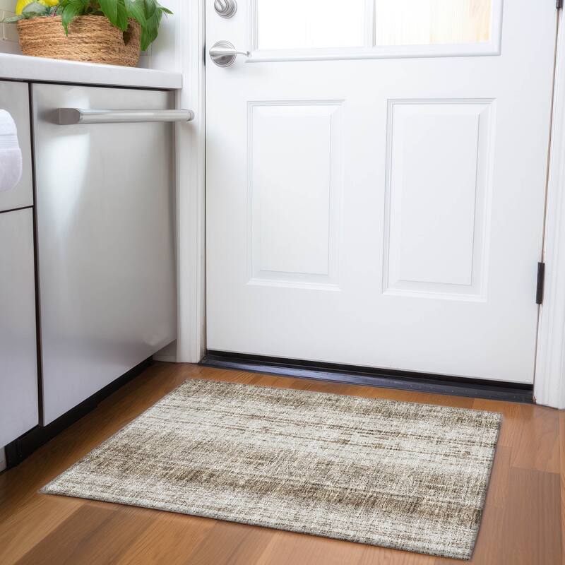 Machine Washable Indoor/ Outdoor Chantille Ombre Stripes Rug