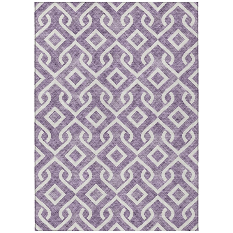 HomeRoots Geometric Transitional Rectangle Outdoor Rug