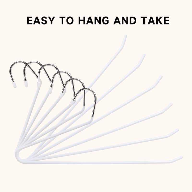 BP4U Open-Ended Metal Pants Hangers, Steel Towel & Scarf Hangers for Jeans, Trousers, Dresses & Bath Towels