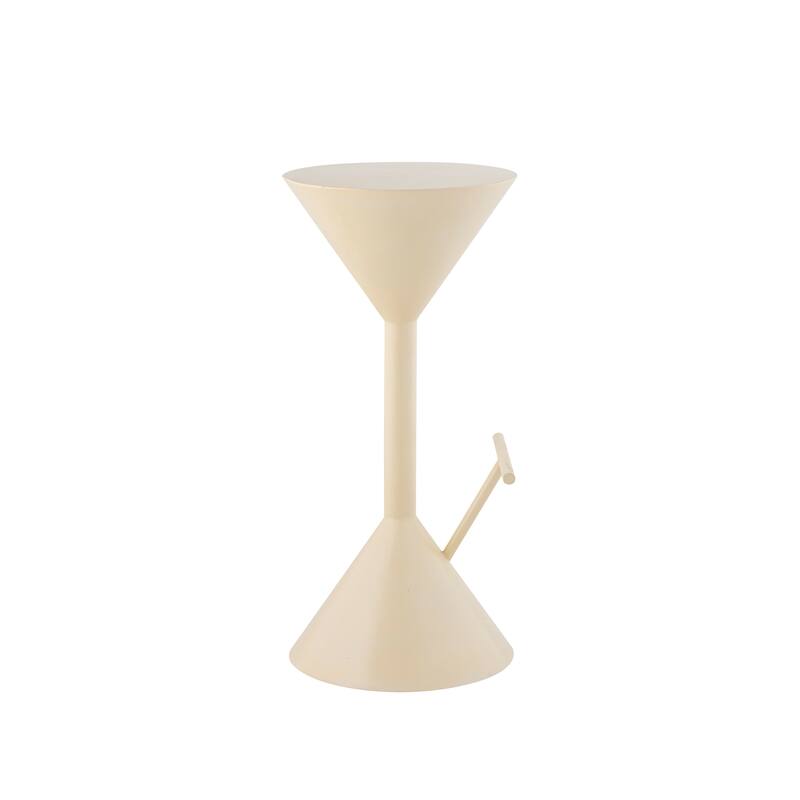 Svelte 29.75" Modern Industrial Iron Hourglass Backless Bar Stool with Foot Rest, by JONATHAN Y