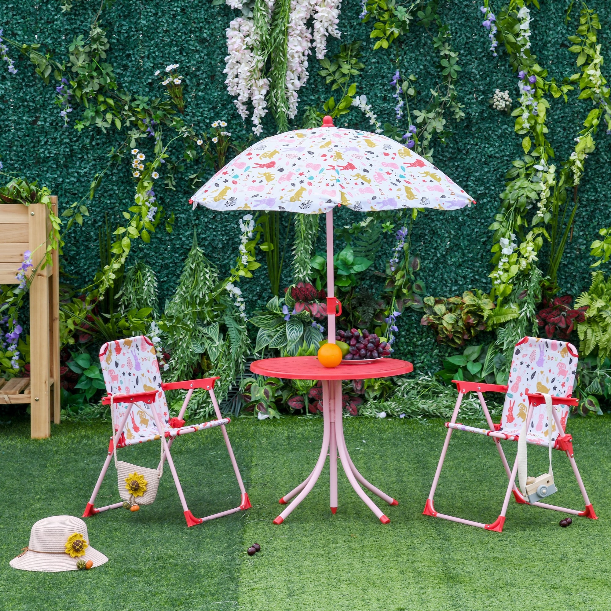 Children's folding chair with clearance umbrella