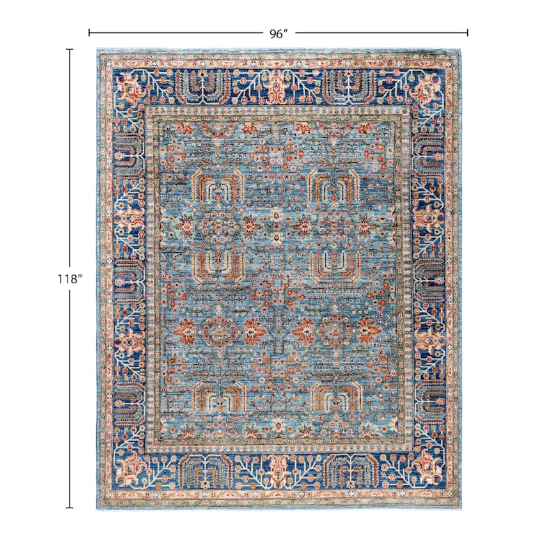 Serapi One-of-a-Kind Hand-Knotted Area Rug - Blue - 8' 0" x 9' 10"