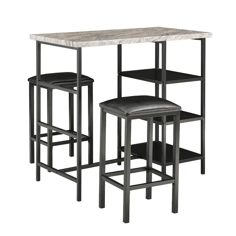 Ainsley Faux Marble Counter Height 3-piece Dining Set by iNSPIRE Q Modern