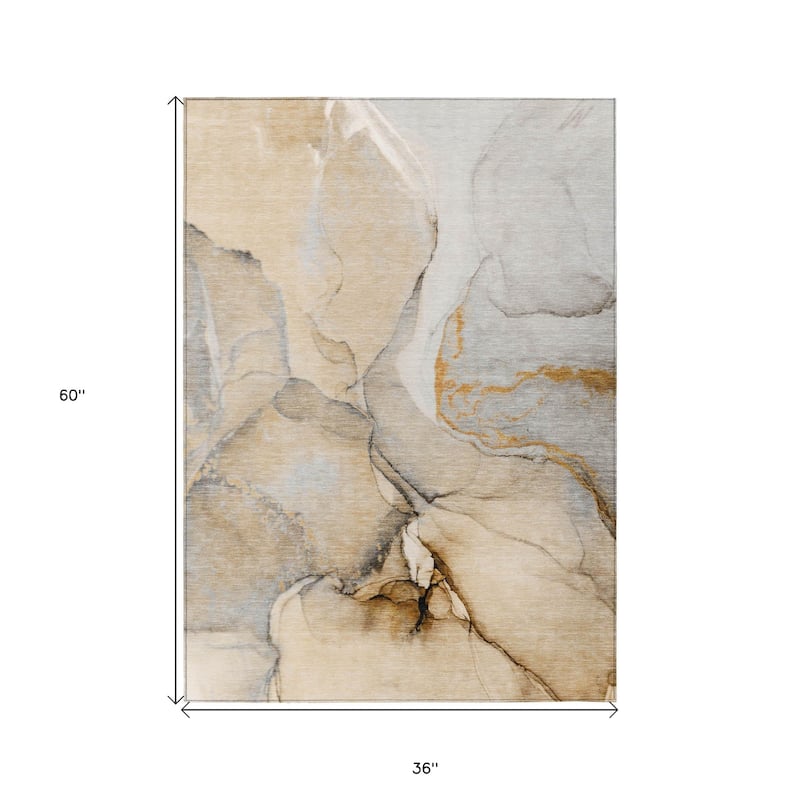 Elfi Contemporary Abstract Weather Resistant Classic Meets Modern Outdoor Rug