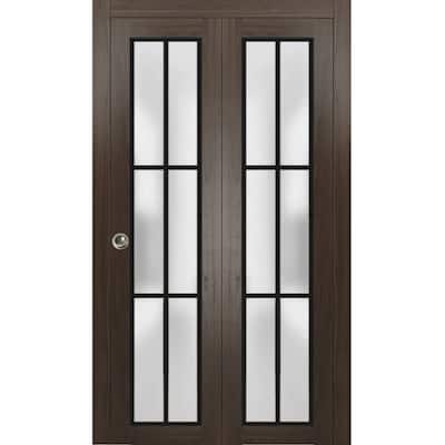 Bi-fold Doors 36 x 80 Planum 2122 Chocolate Ash Sturdy Tracks