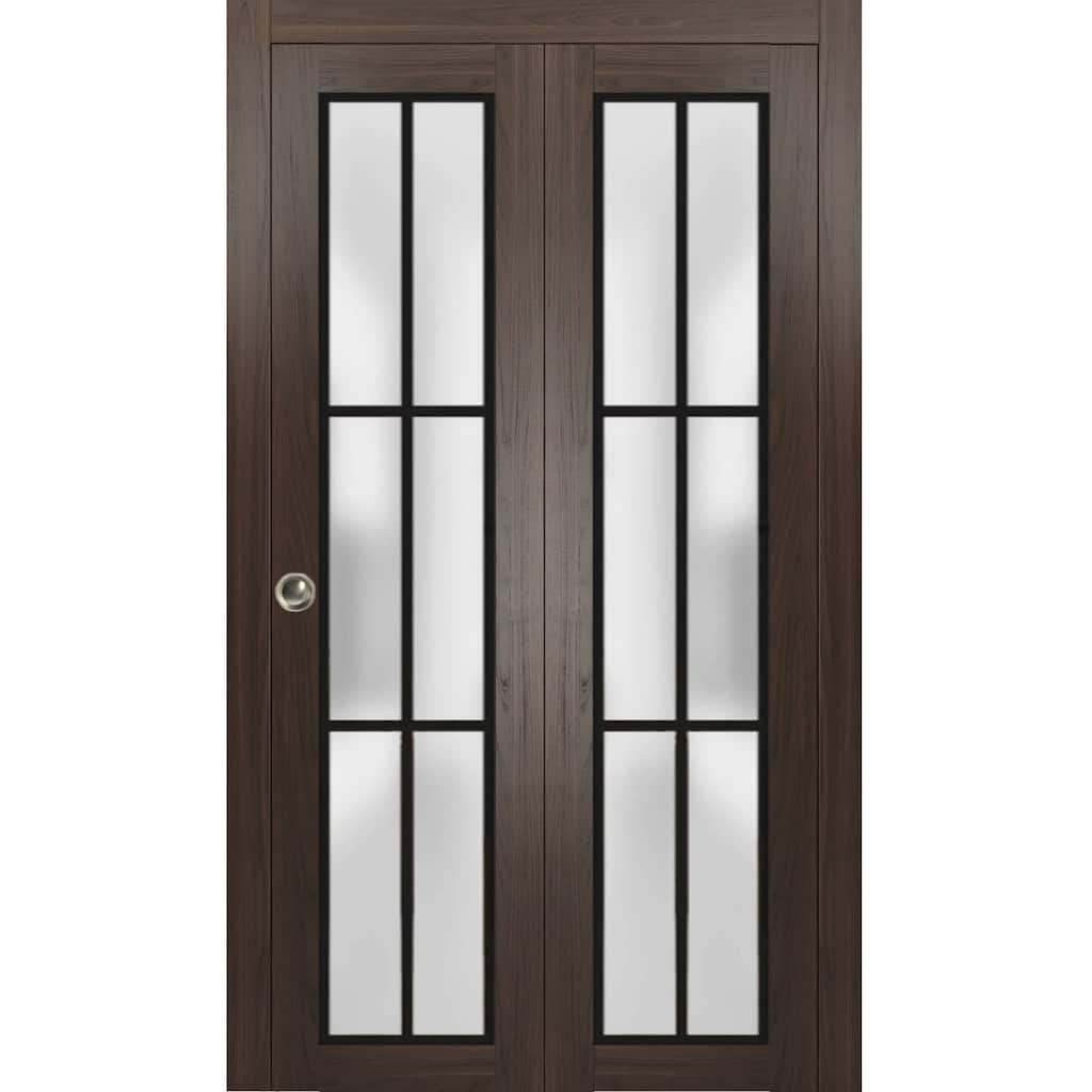 Bi-fold Doors 36 x 80 Planum 2122 Chocolate Ash Sturdy Tracks