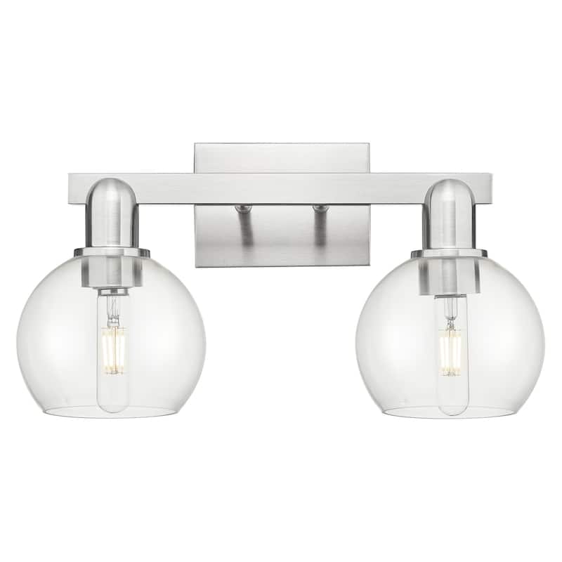 Innovations Lighting 716-2W-10-17 Athens Vanity Athens 2 Light 17" - Brushed Satin Nickel / Clear