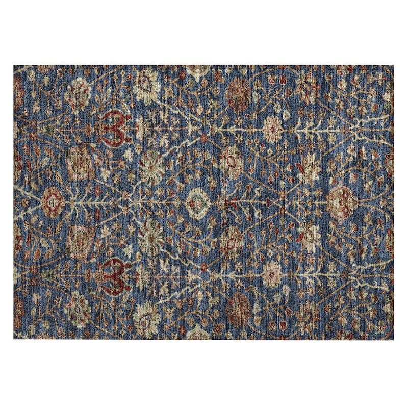 Machine Washable Indoor/ Outdoor Traditional Kashan Chantille Rug