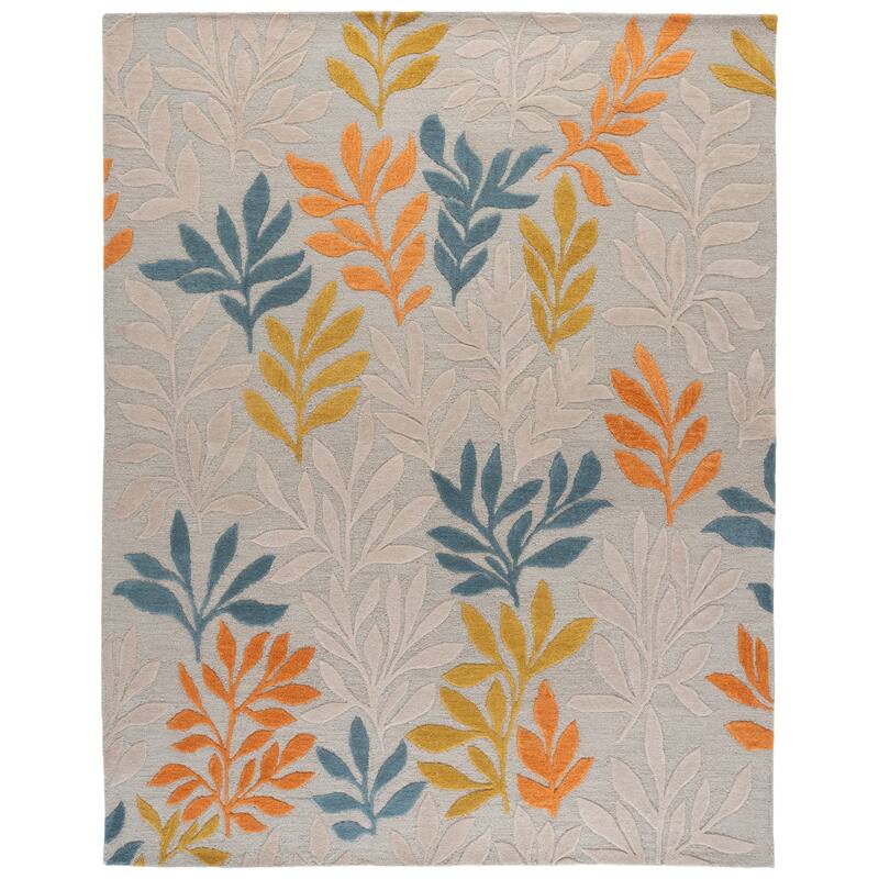 SAFAVIEH Handmade Jardin Melehat Wool Rug - 8' x 10' - Grey/Blue