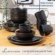 preview thumbnail 6 of 12, Aura 16pc Dinnerware Set with Gold Trim, Service for 4