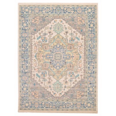 ECARPETGALLERY Hand-knotted Modern Oushak Ivory Wool Rug - 9' x 12' 4"