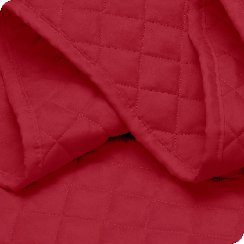 Bare Home Diamond Stitched Lightweight Microfiber Coverlet Set