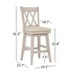 preview thumbnail 9 of 65, Eleanor Double X Back Wood Swivel Bar Stool by iNSPIRE Q Classic