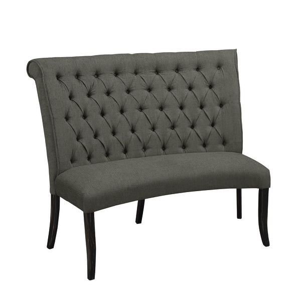 Furniture of America Sheila Contemporary Button Tufted Loveseat Bench