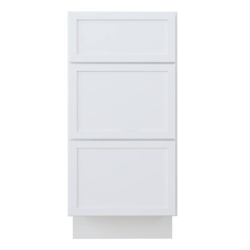 Vanity Art 15" Freestanding Single Base 3 Drawers Storage Cabinet